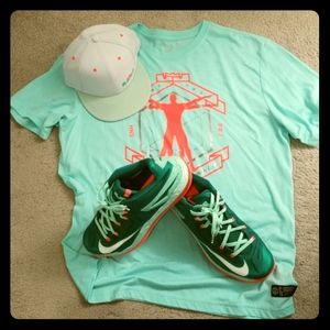 Lebron Shoes, Shirt, & Hat worn once